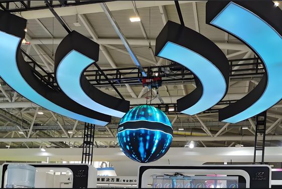 Guter Preis Innenraum 360° Vollfarbkolumne Kugel LED-Display Bildschirm Gebäude-Bildschirm Online