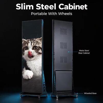 Guter Preis Aluminium-Schrank-LED-Poster-Display mit 680x2000mm Bildschirmgröße und P2mm Pitch für atemberaubende visuelle Effekte Online