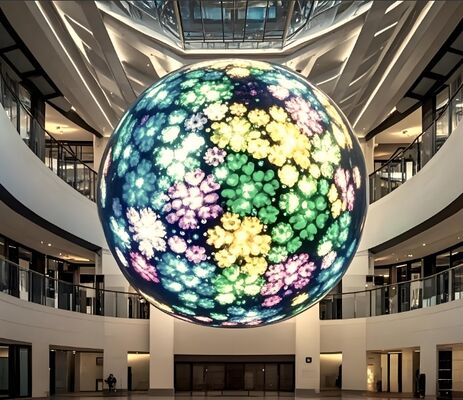 Guter Preis UL-zertifizierter Sphere-LED-Bildschirm mit Epistar-LED-Chip und Video-Text-Bilddarstellungsfunktionen, die visuelle Erfahrungen bieten Online