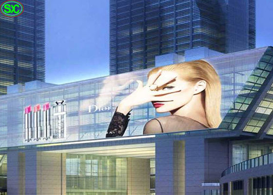 Flexibler gebogener geführter transparenter Bildschirm P12 mit 90% Transparenz