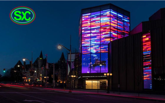 Guter Preis Transparenter LED-Bildschirm P10.41 Vollfarbe für Einkaufszentrum Glasfassade Online