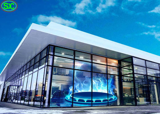 Errichtende hohe Helligkeit im Freien 5000nits der Wand-transparente geführte Anzeige P3.91