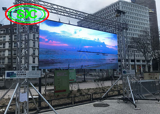 Guter Preis Farbenreiche P3.91 Kabinett 500x500mm Miet-LED-Anzeige im Freien Online