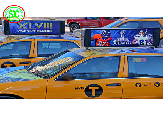 Wasserdichtes Auto-LED-Signal-Display im Außenbereich Vollfarben-Taxi-Dachbildschirm doppelseitig