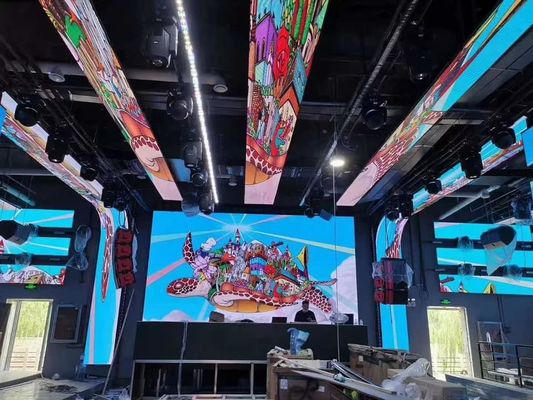 Farbenreiche Miet-LED InnenBildschirmanzeige HD P4.81 500x1000mm für Tätigkeiten