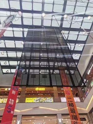 Guter Preis Innen-transparentes geführtes Fenster des Vorhang-P3.91 Aluminiumkabinett Material, 1920 Bildwiederholfrequenz, 500x1000mm Kabinett Online