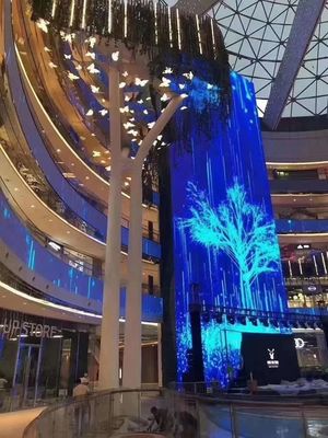 Guter Preis Transparenter Video- Bildschirm Innen-500x1000mm 1920hz P3.91 LED erneuern das Fenster-Glas LED, das Bildschirmanzeige annonciert Online