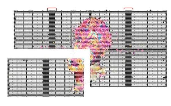 Vollfarbig P3.91-7.82mm Transparenter LED-Bildschirm Innenraum 1500nits SMD-Videowand