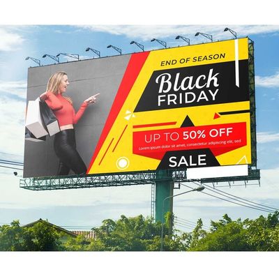 P3.91 Outdoor-Billboard 5000 Nits Helligkeit 500*500mm 1R1G1B Led-Billboard