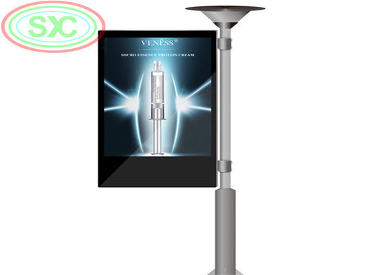 Guter Preis LED-Lampenpfeiler-Signal doppelseitige LED-Werbetafel Sichtentfernung 6 Meter Außeneinstrahlung Online