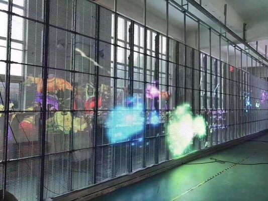 Guter Preis Transparente Werbungs-Schirm-Innenwand P3.91 LED-Anzeigen-farbenreiche LED transparent Online